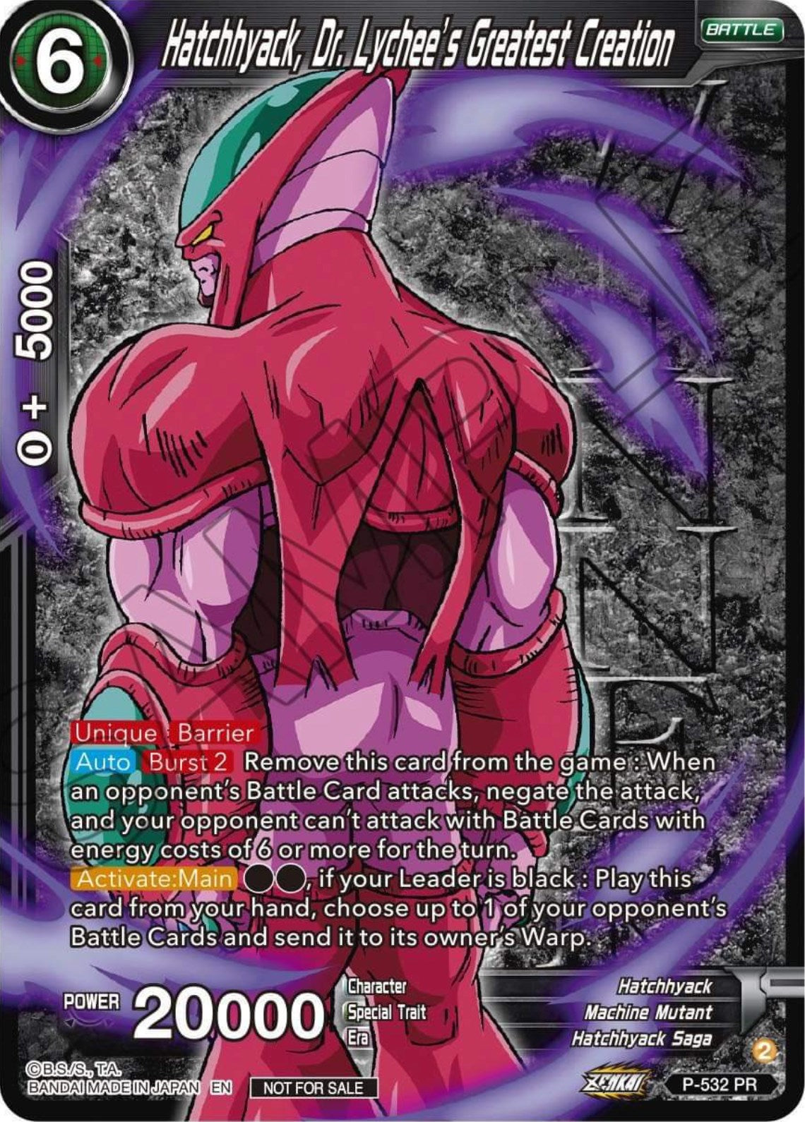 Hatchhyack, Dr. Lychee's Greatest Creation (Winner-Stamped) (Zenkai Series Tournament Pack Vol.5) (P-532) [Tournament Promotion Cards] | Red Riot Games CA