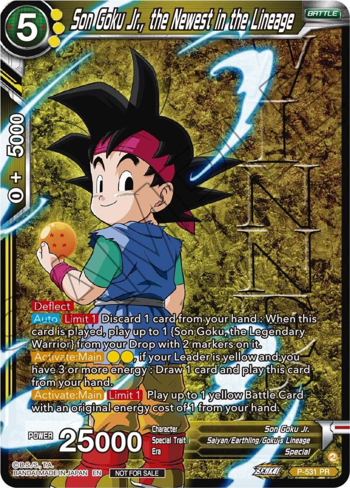 Son Goku Jr., the Newest in the Lineage (Winner-Stamped) (Zenkai Series Tournament Pack Vol.5) (P-531) [Tournament Promotion Cards] | Red Riot Games CA