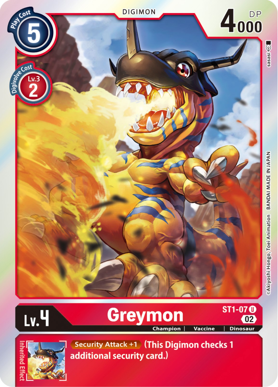 Greymon [ST1-07] [Resurgence Booster] | Red Riot Games CA