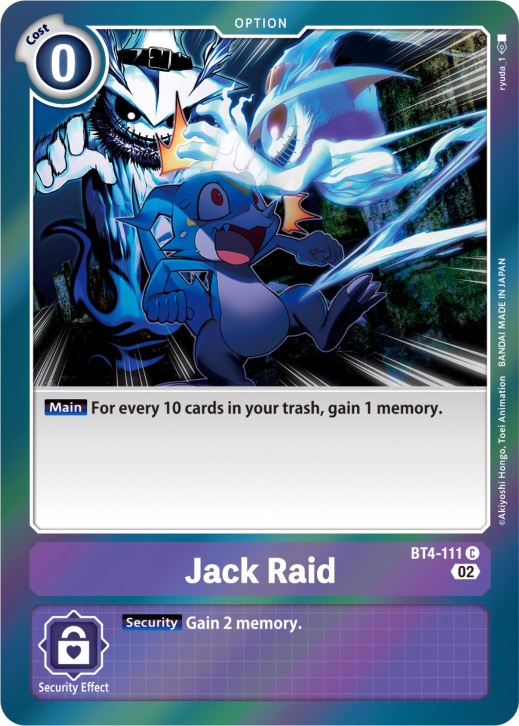 Jack Raid [BT4-111] (Resurgence Booster Reprint) [Resurgence Booster] | Red Riot Games CA