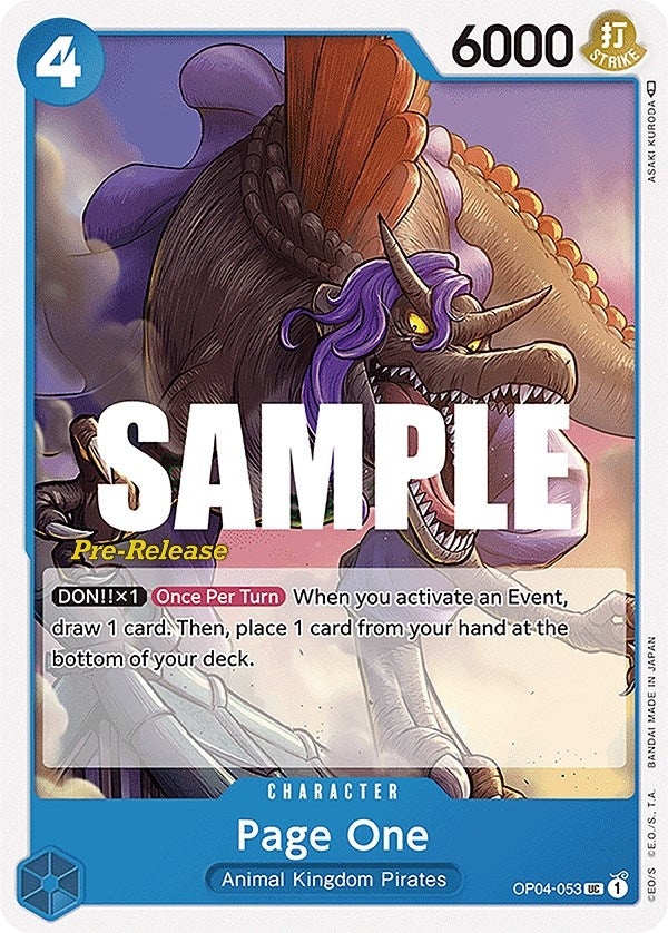 Image for Page One [Kingdoms of Intrigue Pre-Release Cards]