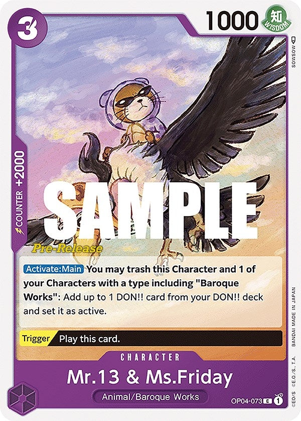 Image for Mr.13 & Ms.Friday [Kingdoms of Intrigue Pre-Release Cards]
