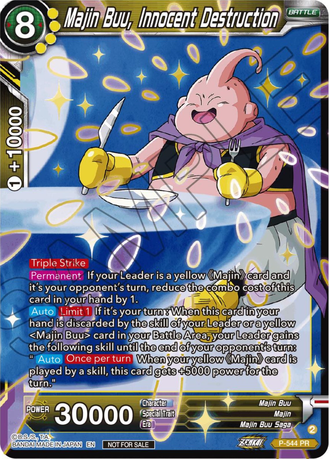 Majin Buu, Innocent Destruction (Championship Selection Pack 2023 Vol.3) (Gold-Stamped) (P-544) [Tournament Promotion Cards] | Red Riot Games CA