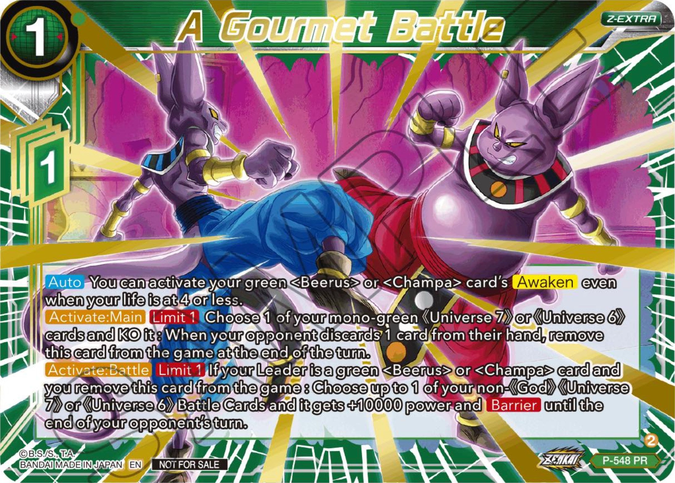 A Gourmet Battle (Championship Z Extra Card Pack 2023) (P-548) [Tournament Promotion Cards] | Red Riot Games CA