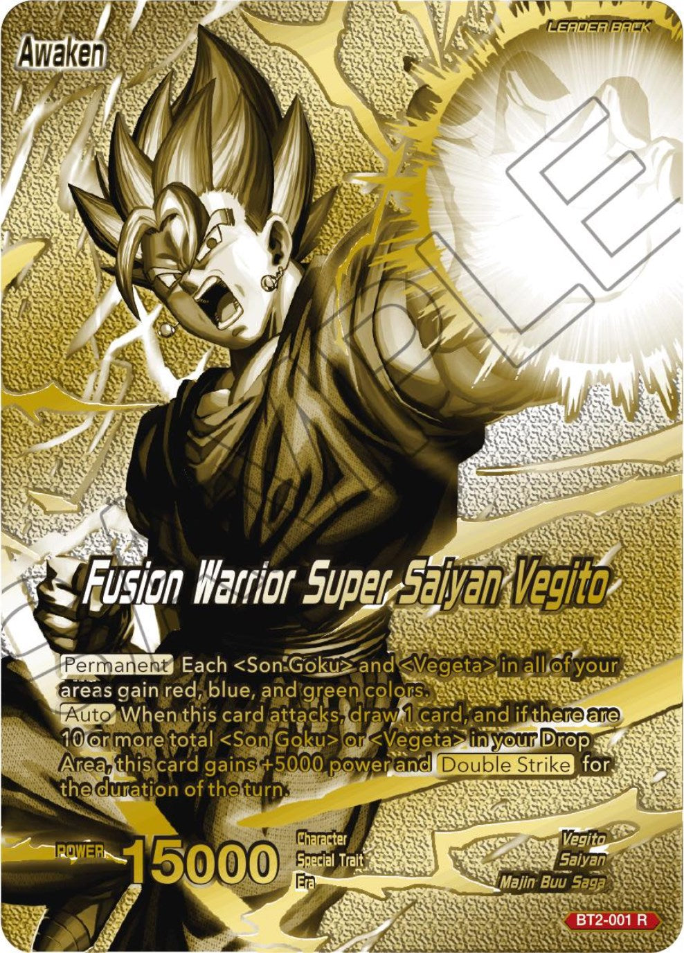 Vegito // Fusion Warrior Super Saiyan Vegito (Championship 2023 Golden Card Vol.3) (BT2-001) [Tournament Promotion Cards] | Red Riot Games CA