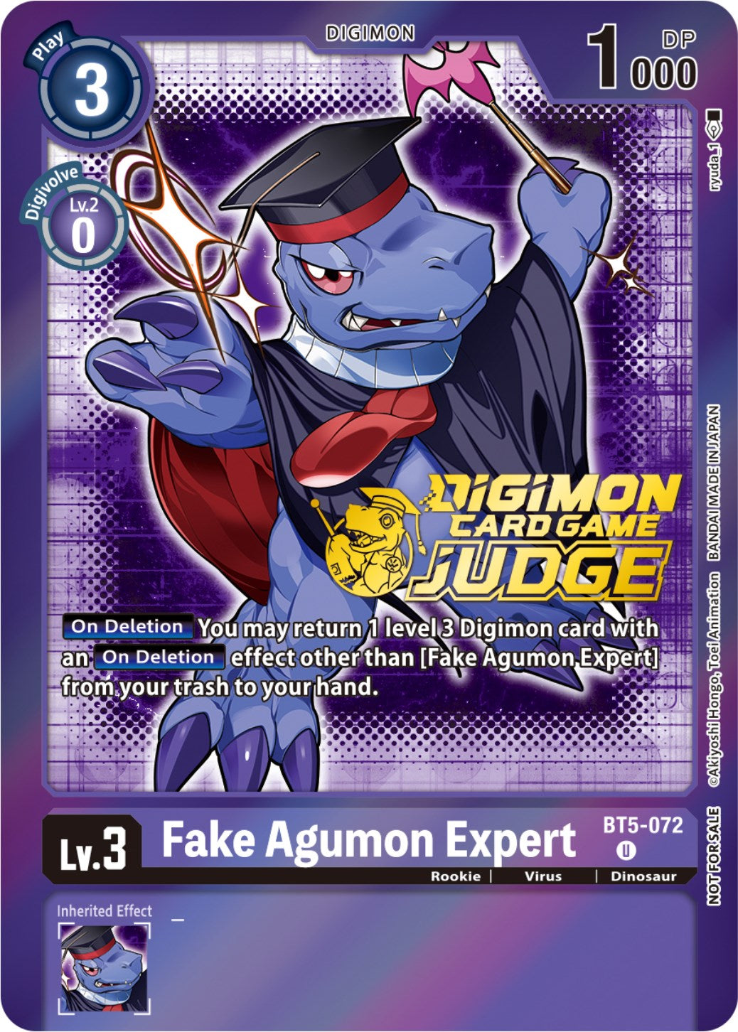 Fake Agumon Expert [BT5-072] (Judge Pack 4) [Battle of Omni Promos] | Red Riot Games CA
