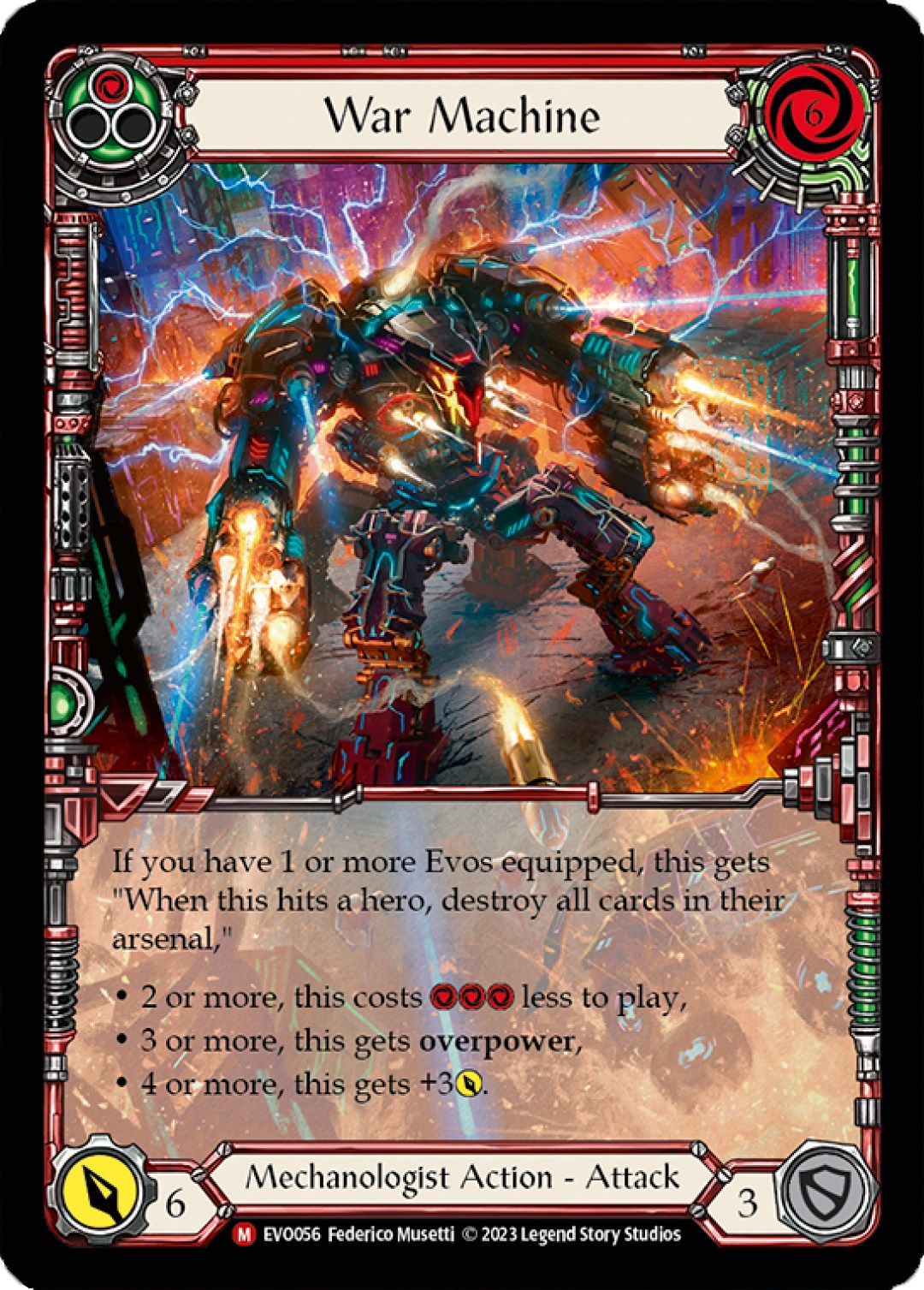 War Machine (Extended Art) [EVO056] (Bright Lights)  Rainbow Foil | Red Riot Games CA