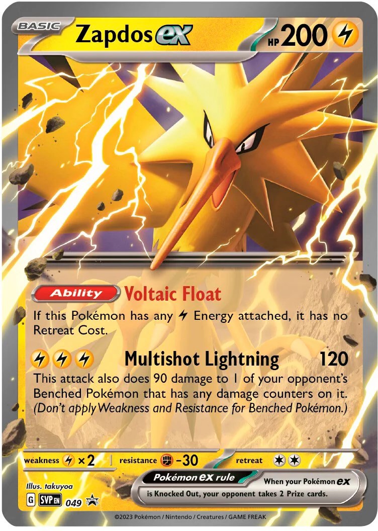 Zapdos ex (049) [Scarlet & Violet: Black Star Promos] | Red Riot Games CA