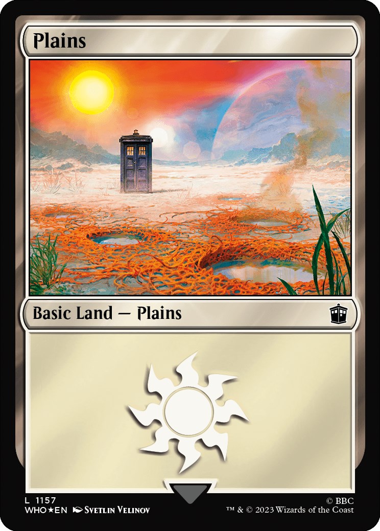 Plains (1157) (Surge Foil) [Doctor Who] | Red Riot Games CA