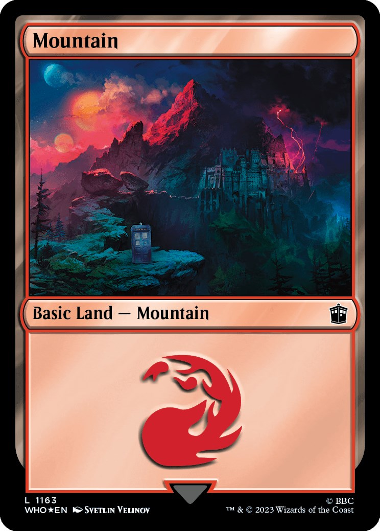 Mountain (1163) (Surge Foil) [Doctor Who] | Red Riot Games CA