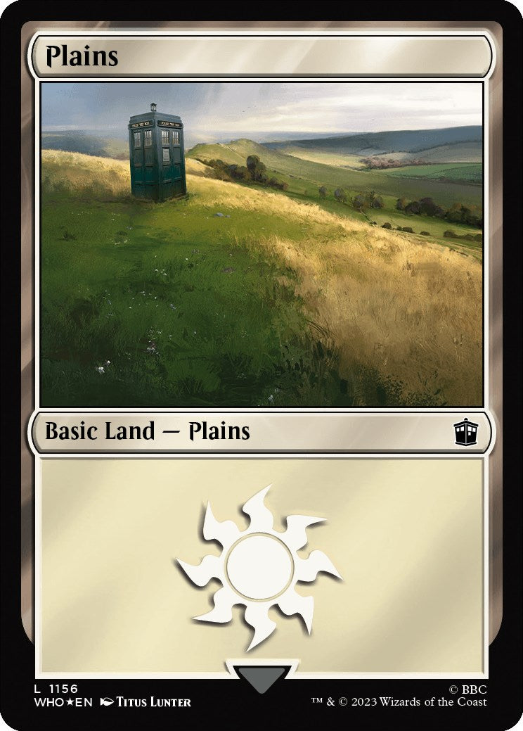 Plains (1156) (Surge Foil) [Doctor Who] | Red Riot Games CA