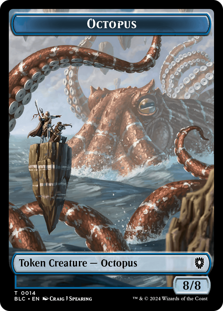 Octopus // Rabbit Double-Sided Token [Bloomburrow Commander Tokens] | Red Riot Games CA