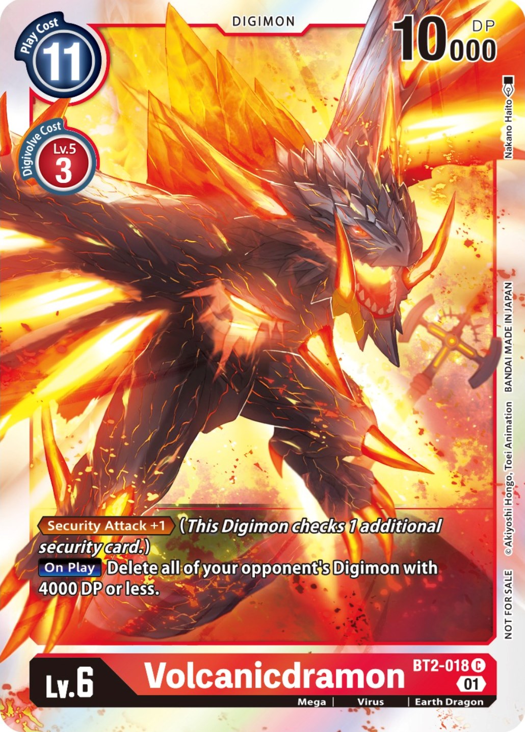 Volcanicdramon [BT2-018] (ST-11 Special Entry Pack) [Release Special Booster Promos] | Red Riot Games CA