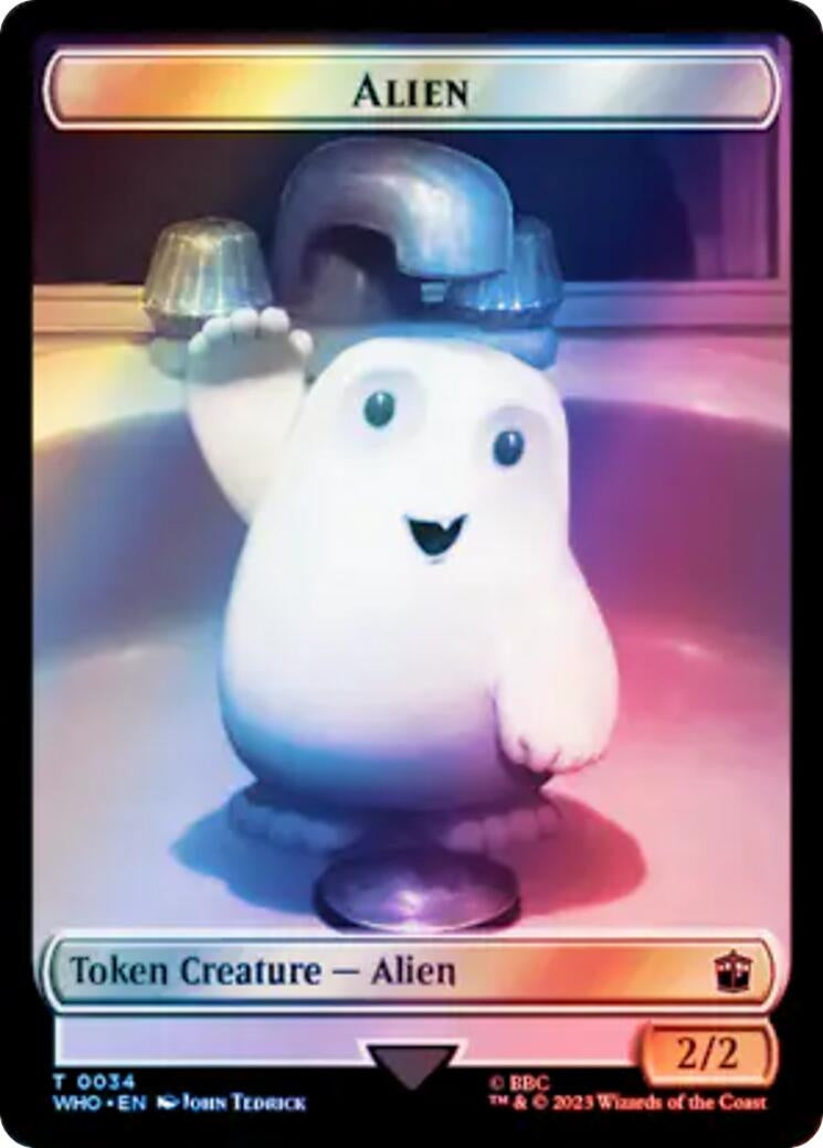 Image for Alien // Dinosaur Double-Sided Token (Surge Foil) (34 // 52) [WHO]