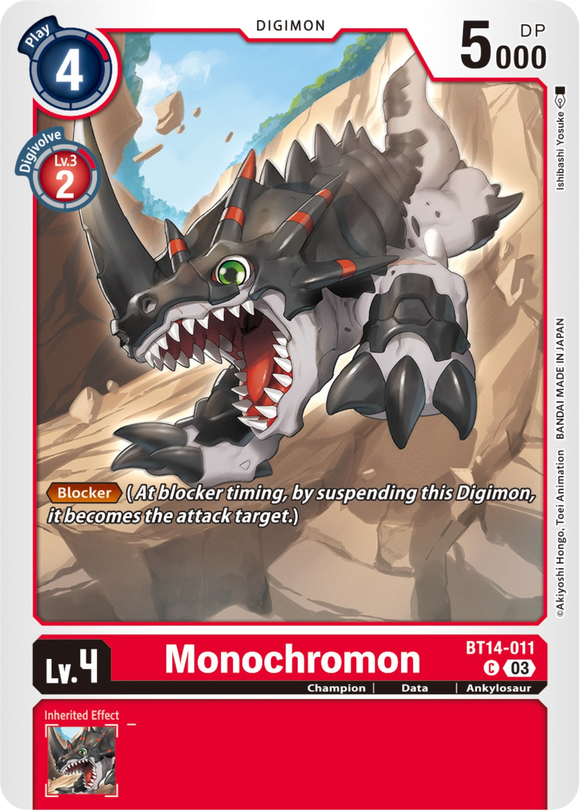 Monochromon [BT14-011] [Blast Ace] | Red Riot Games CA