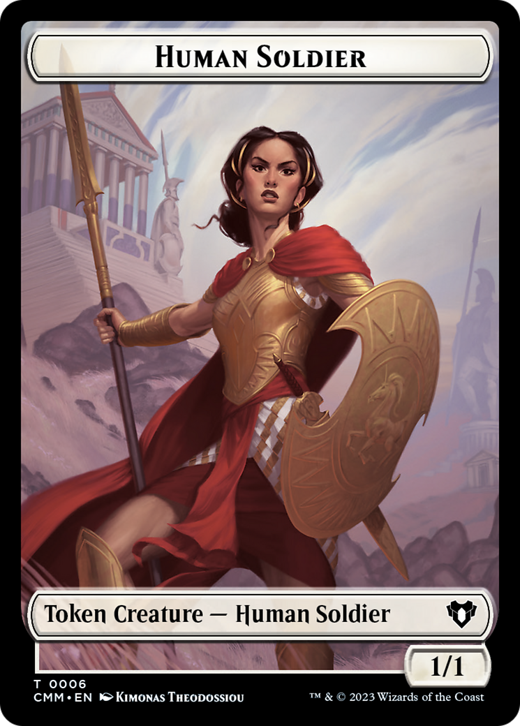 Human Soldier // Elemental (0025) Double-Sided Token [Commander Masters Tokens] | Red Riot Games CA