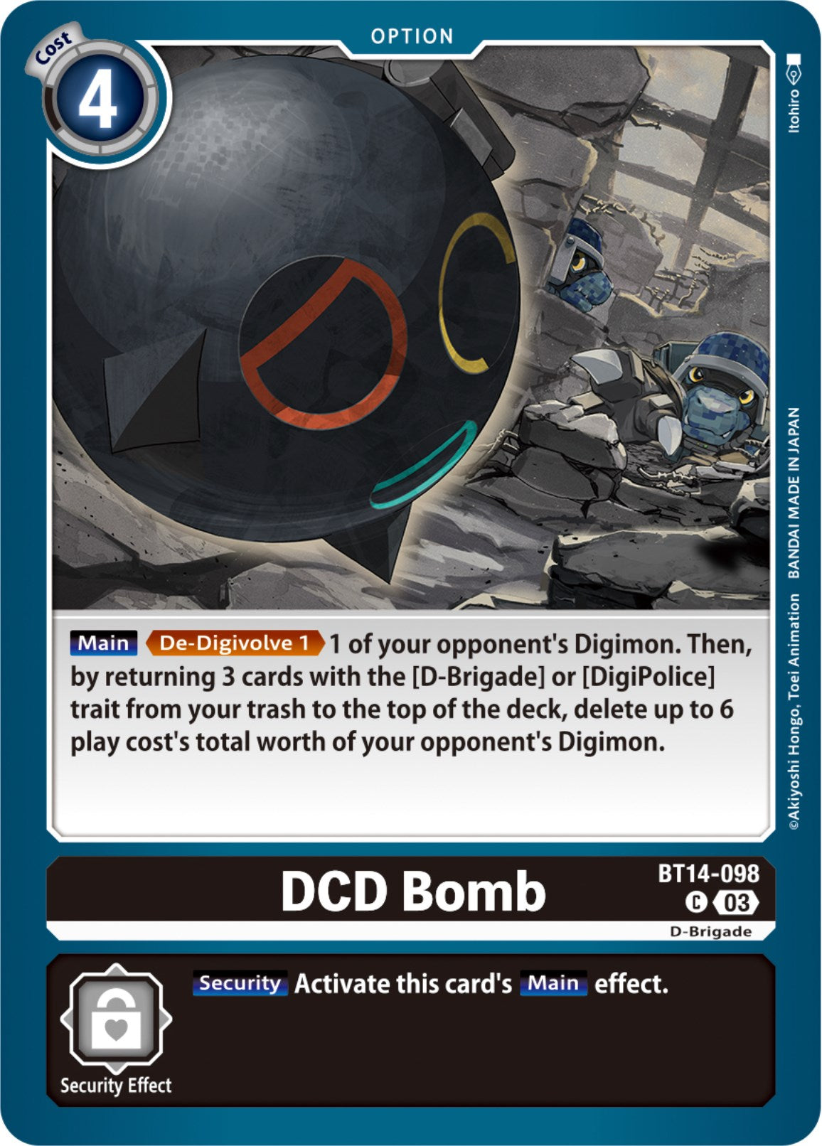 DCD Bomb [BT14-098] [Blast Ace] | Red Riot Games CA