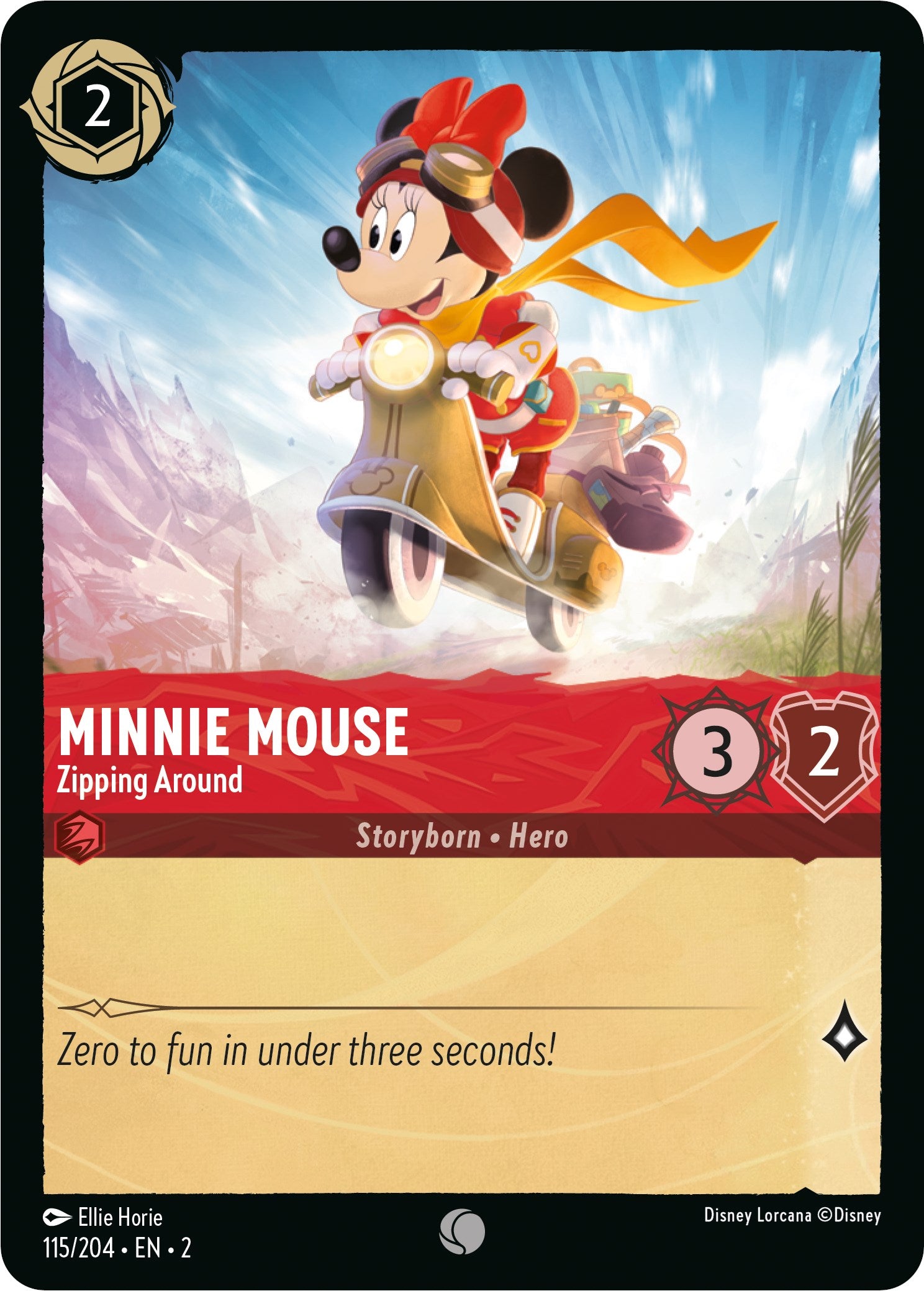 Minnie Mouse - Zipping Around (115/204) [Rise of the Floodborn] | Red Riot Games CA