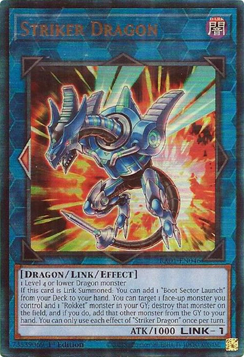 Striker Dragon [RA01-EN046] Prismatic Ultimate Rare | Red Riot Games CA