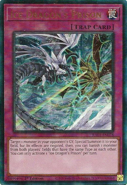 Ice Dragon's Prison [RA01-EN078] Prismatic Ultimate Rare | Red Riot Games CA