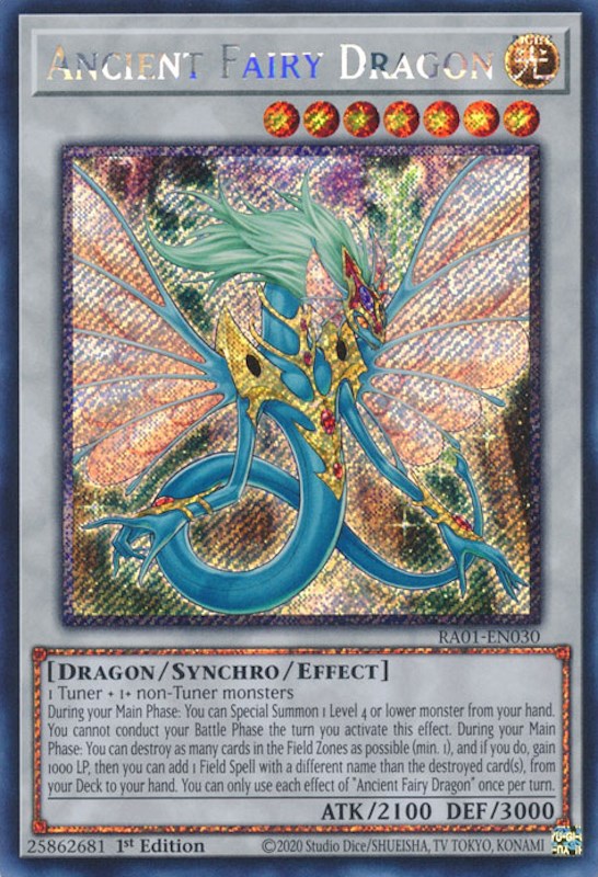 Ancient Fairy Dragon [RA01-EN030] Platinum Secret Rare | Red Riot Games CA
