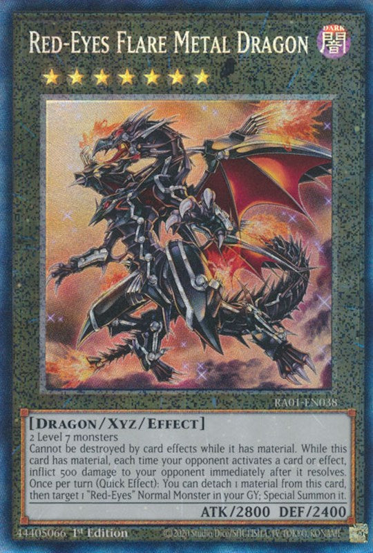 Red-Eyes Flare Metal Dragon [RA01-EN038] Prismatic Collector's Rare | Red Riot Games CA