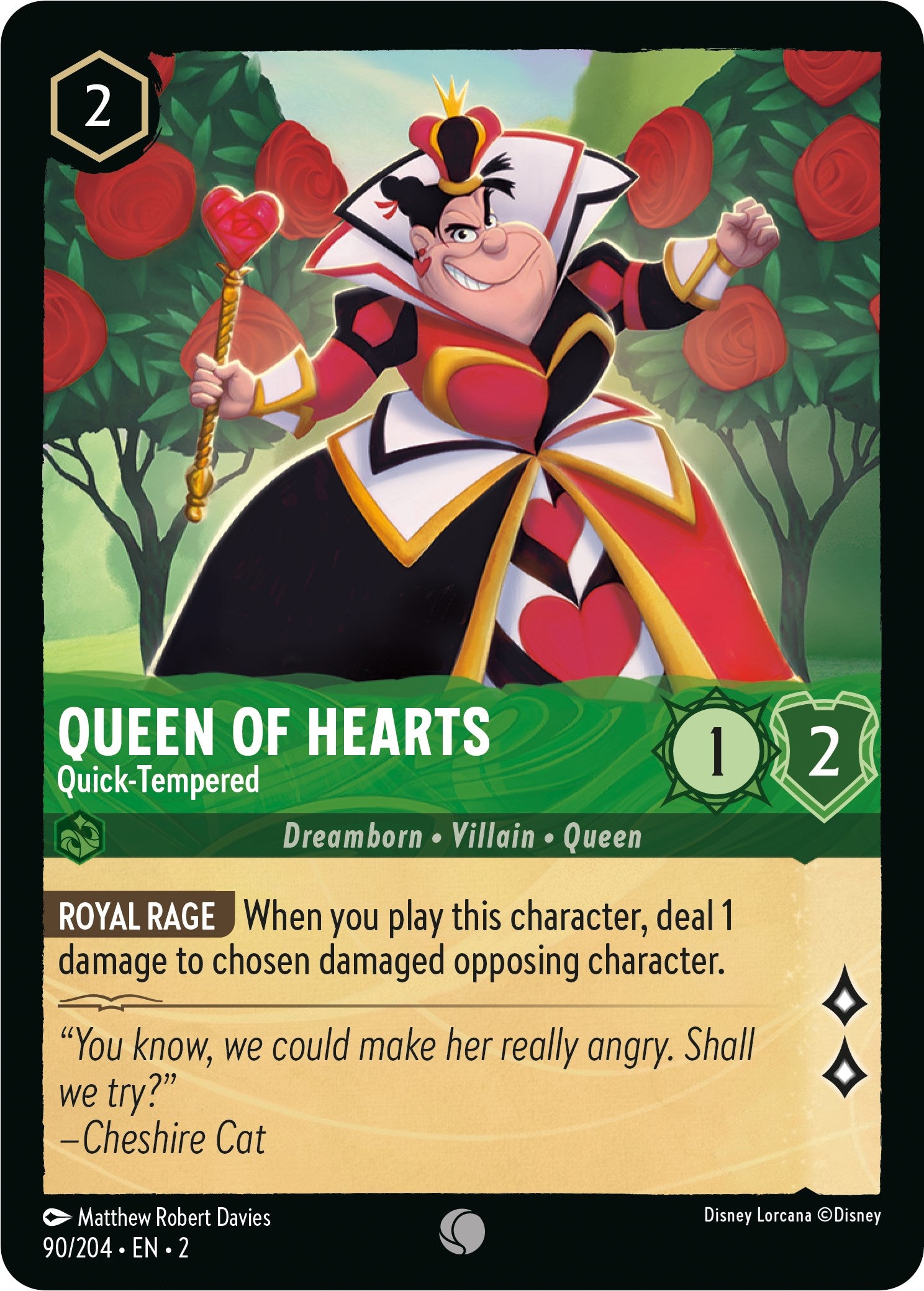 Queen of Hearts - Quick-Tempered (90/204) [Rise of the Floodborn] | Red Riot Games CA