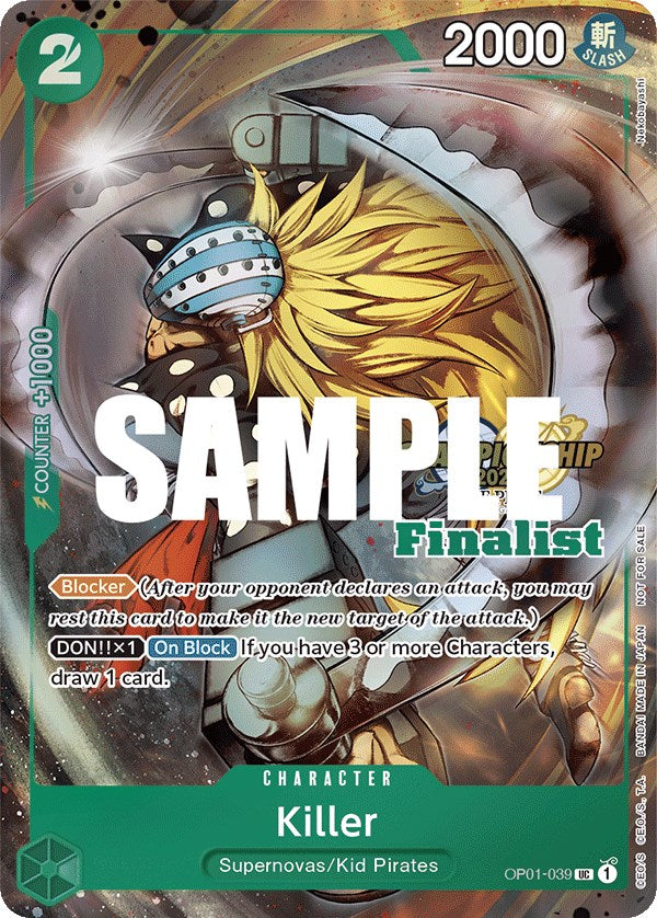 Killer (CS 2023 Top Players Pack) [Finalist] [One Piece Promotion Cards] | Red Riot Games CA