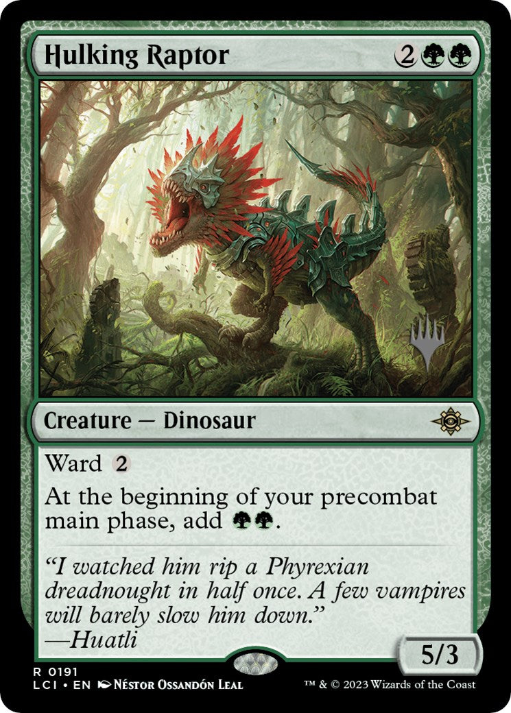 Hulking Raptor (Promo Pack) [The Lost Caverns of Ixalan Promos] | Red Riot Games CA
