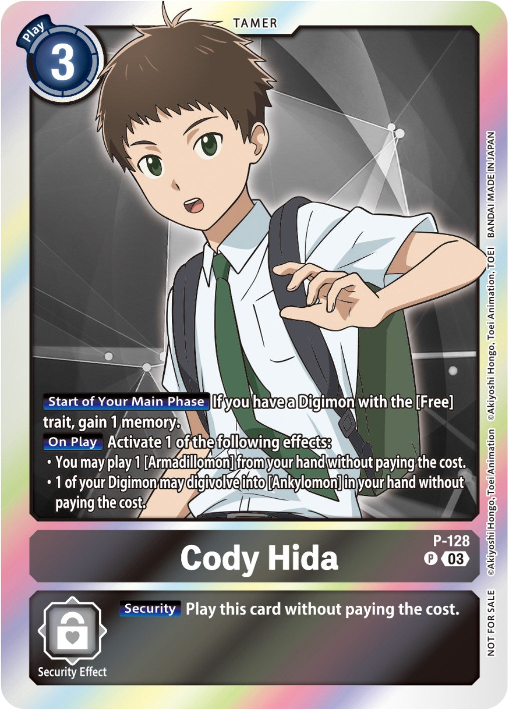 Cody Hida [P-128] (Tamer Party Pack -The Beginning- Ver. 2.0) [Promotional Cards] | Red Riot Games CA