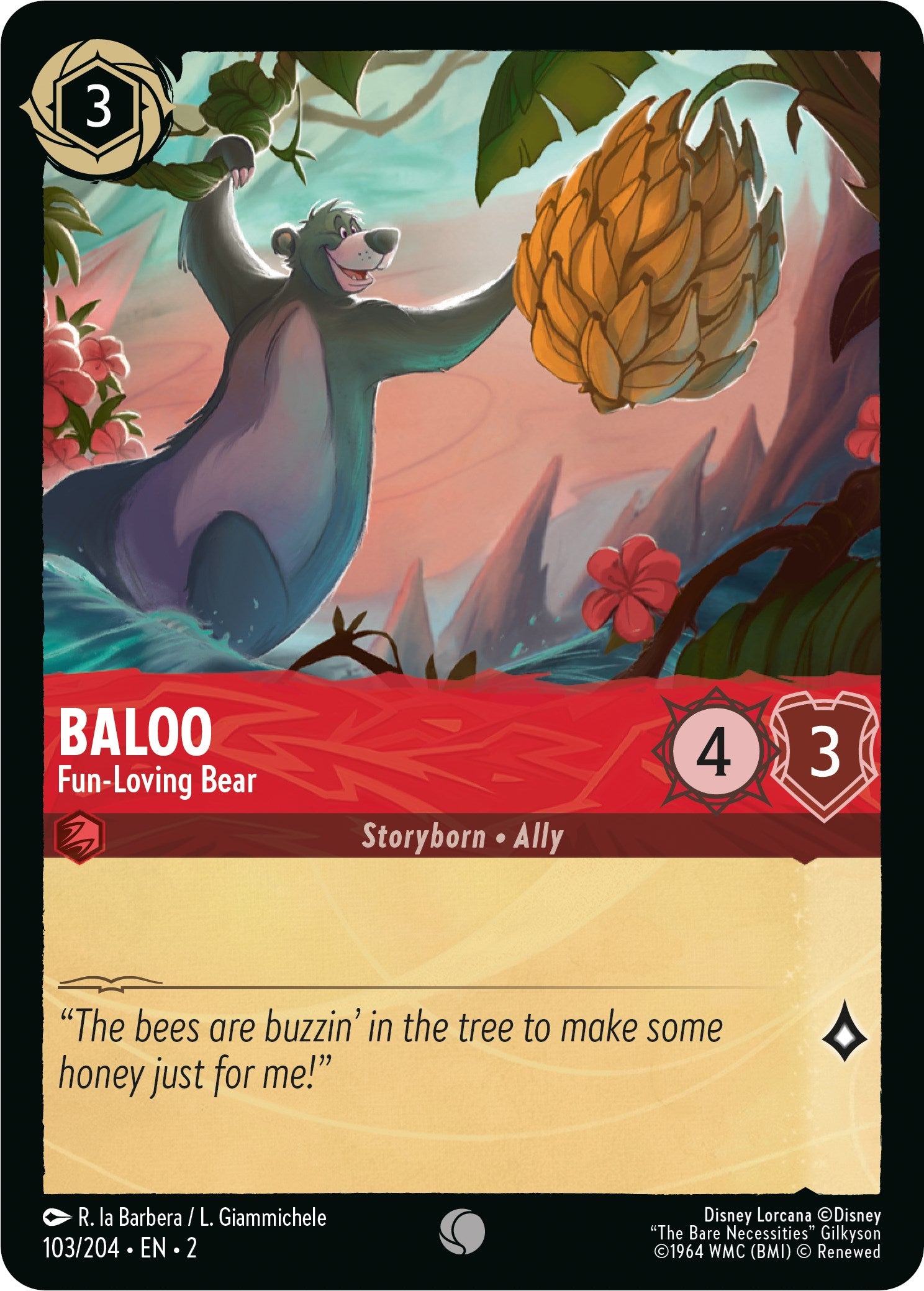 Baloo - Fun-Loving Bear (103/204) [Rise of the Floodborn] | Red Riot Games CA