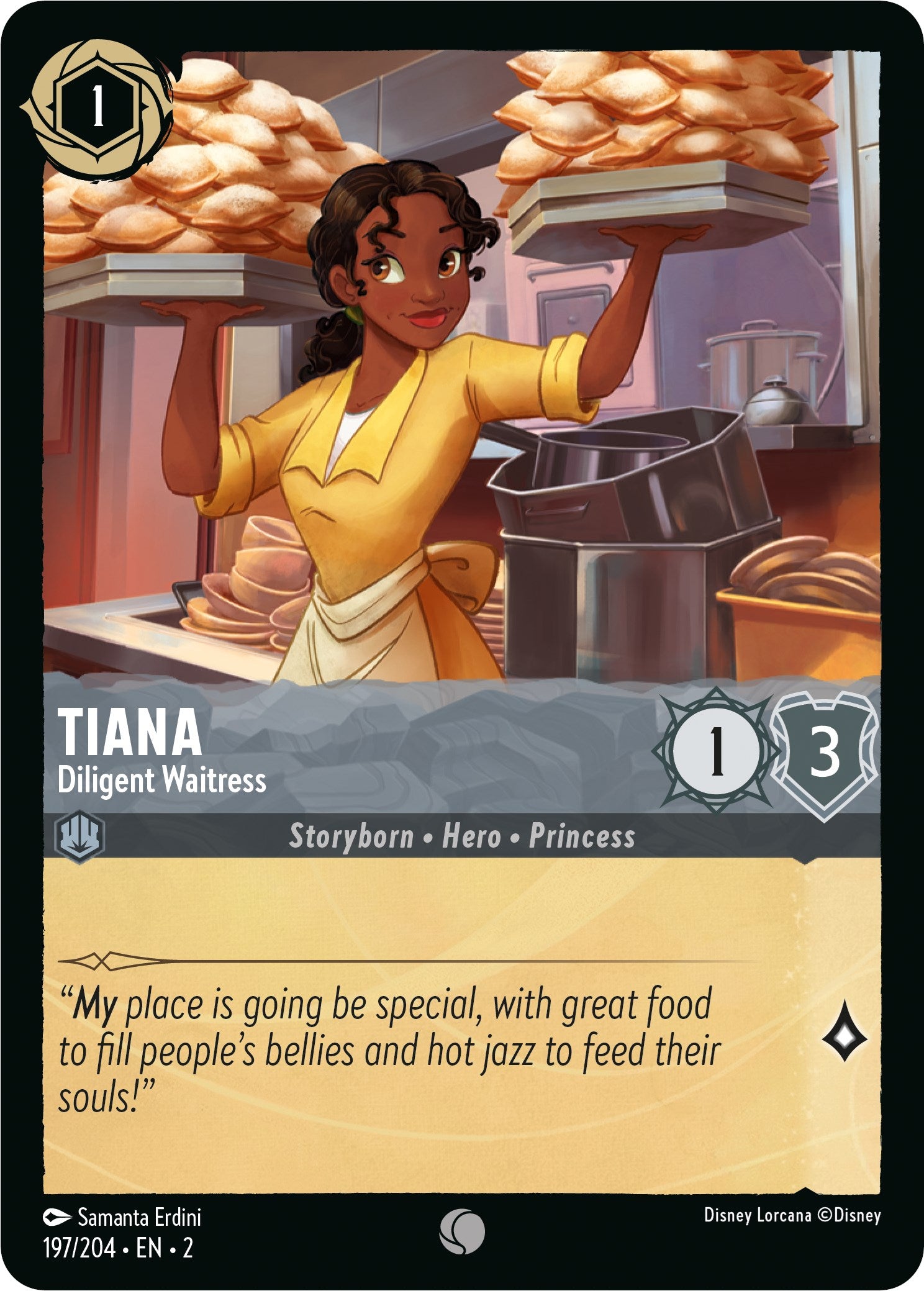 Tiana - Diligent Waitress (197/204) [Rise of the Floodborn] | Red Riot Games CA