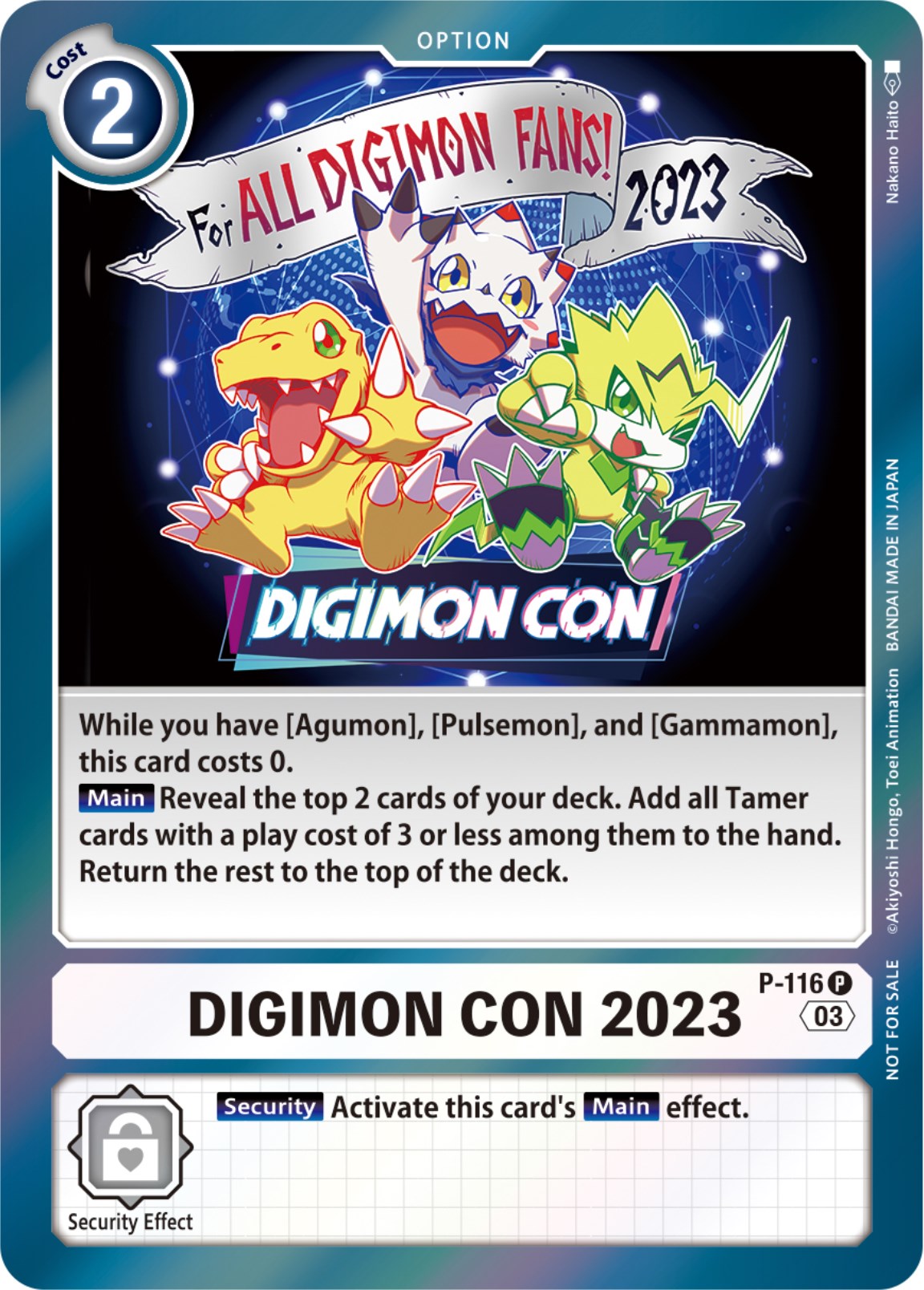 Digimon Con 2023 [P-116] (Official Tournament Pack Vol.11) [Promotional Cards] | Red Riot Games CA