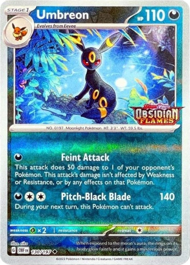 Umbreon (130/197) (Obsidian Flames Stamped) [Scarlet & Violet: Obsidian Flames] | Red Riot Games CA