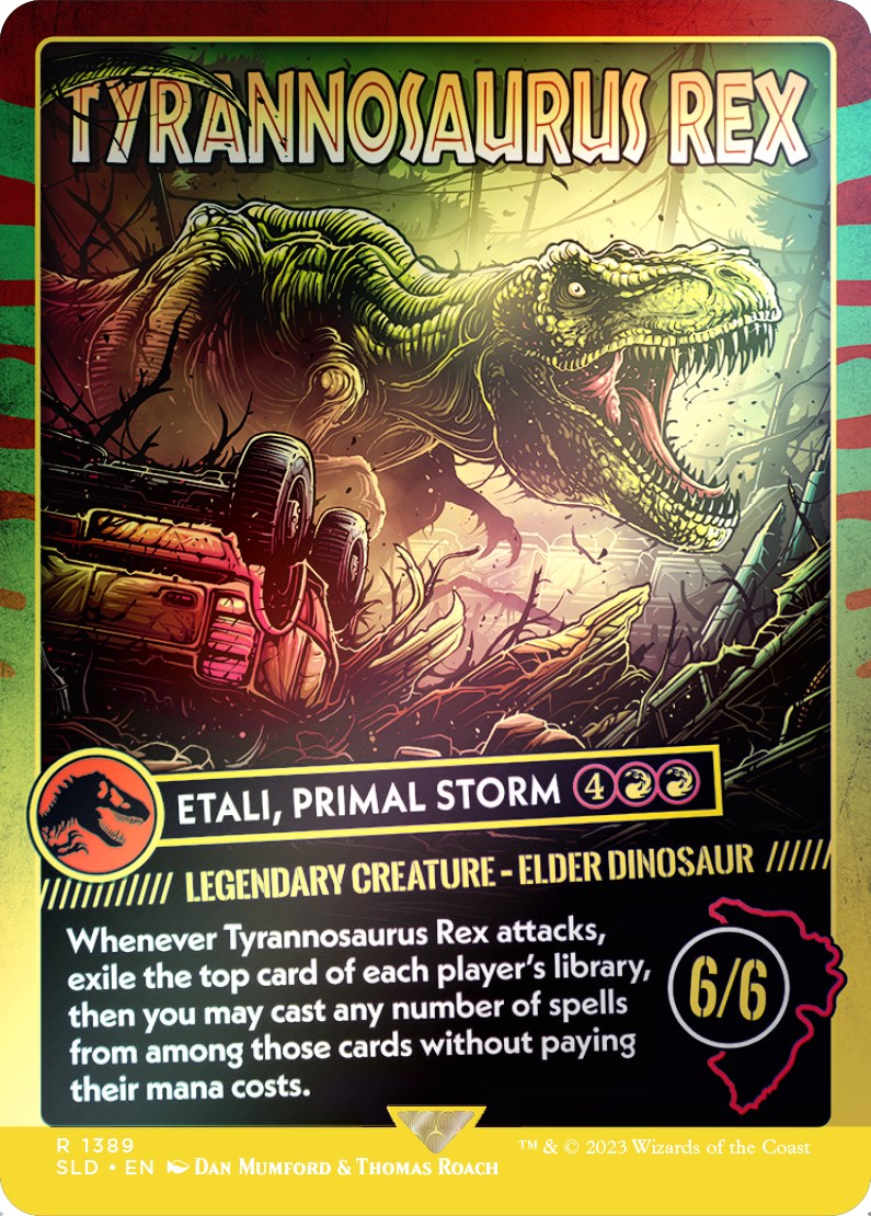 Tyrannosaurus Rex - Etali, Primal Storm (Rainbow Foil) [Secret Lair Drop Series] | Red Riot Games CA