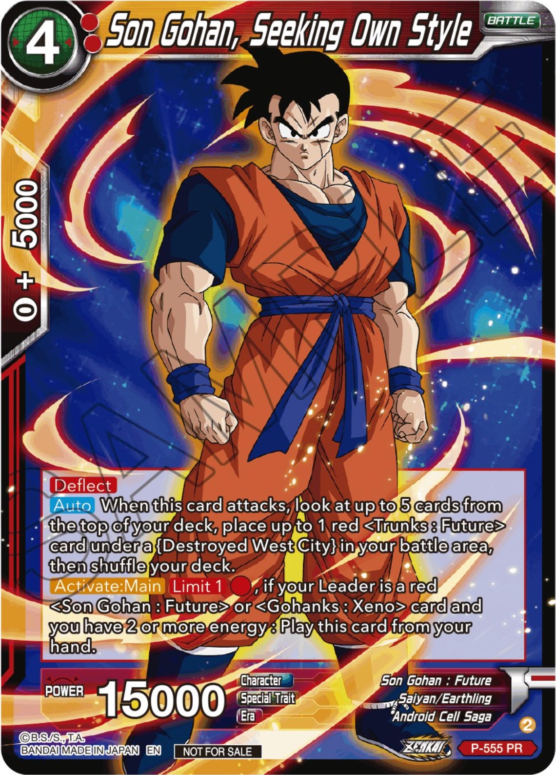 Son Gohan, Seeking Own Style (Zenkai Series Tournament Pack Vol.6) (P-555) [Tournament Promotion Cards] | Red Riot Games CA