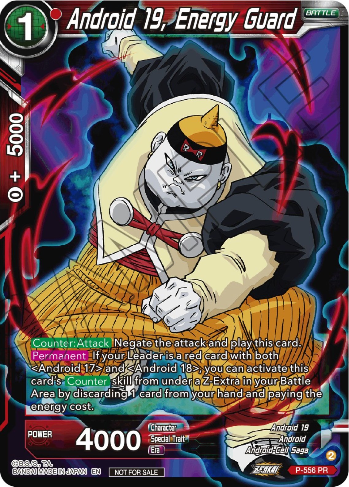 Android 19, Energy Guard (Zenkai Series Tournament Pack Vol.6) (P-556) [Tournament Promotion Cards] | Red Riot Games CA