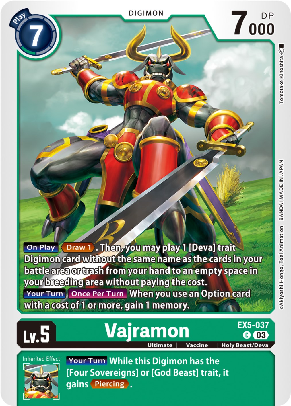 Vajramon [EX5-037] [Animal Colosseum] | Red Riot Games CA