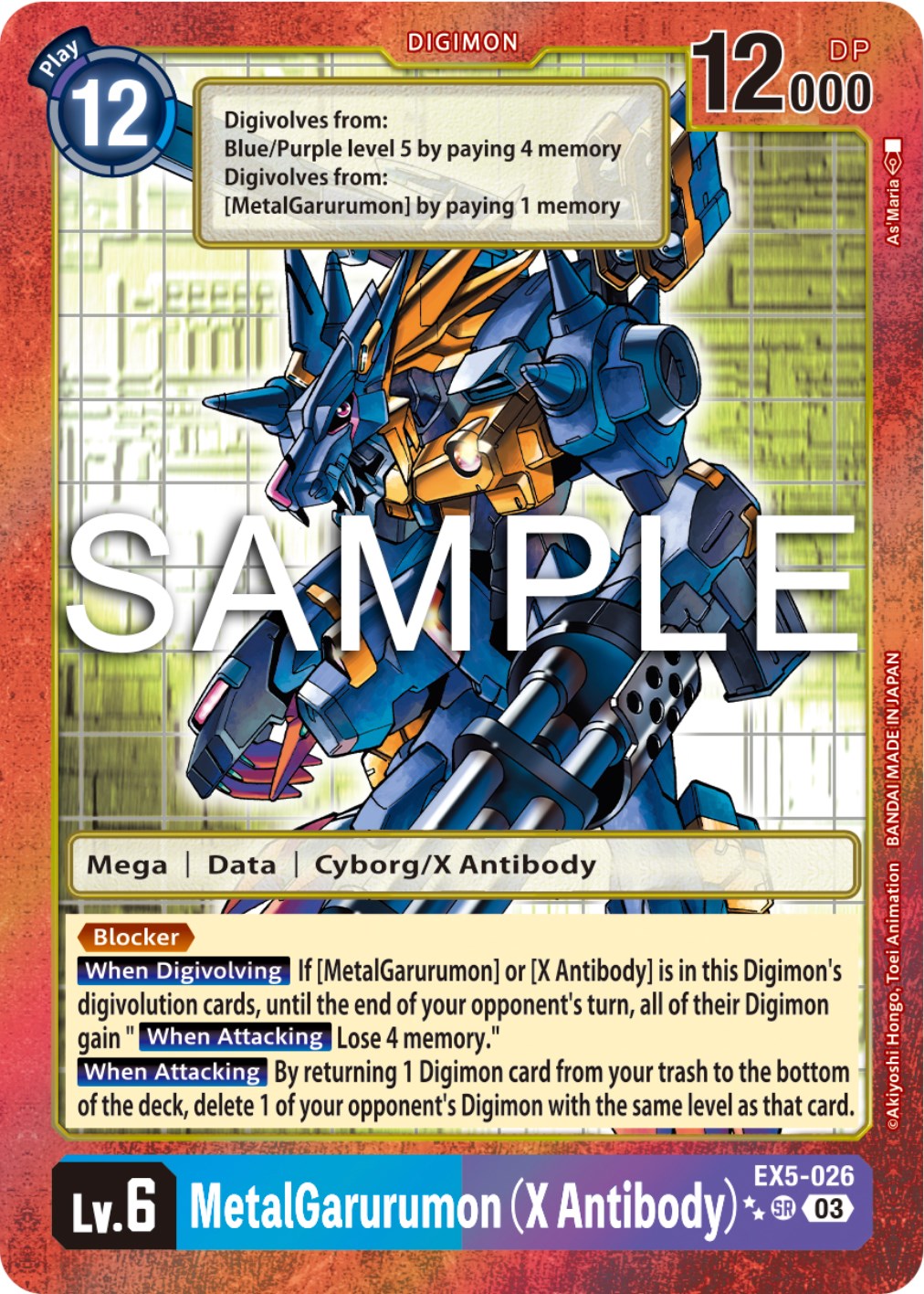 MetalGarurumon (X Antibody) [EX5-026] (2 Star Alternate Art) [Animal Colosseum] | Red Riot Games CA