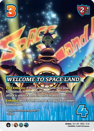 Welcome to Space Land (Alternate Art) - Challenger Series: Cowboy Bebop and Trigun Stampede (CBTS) | Red Riot Games CA