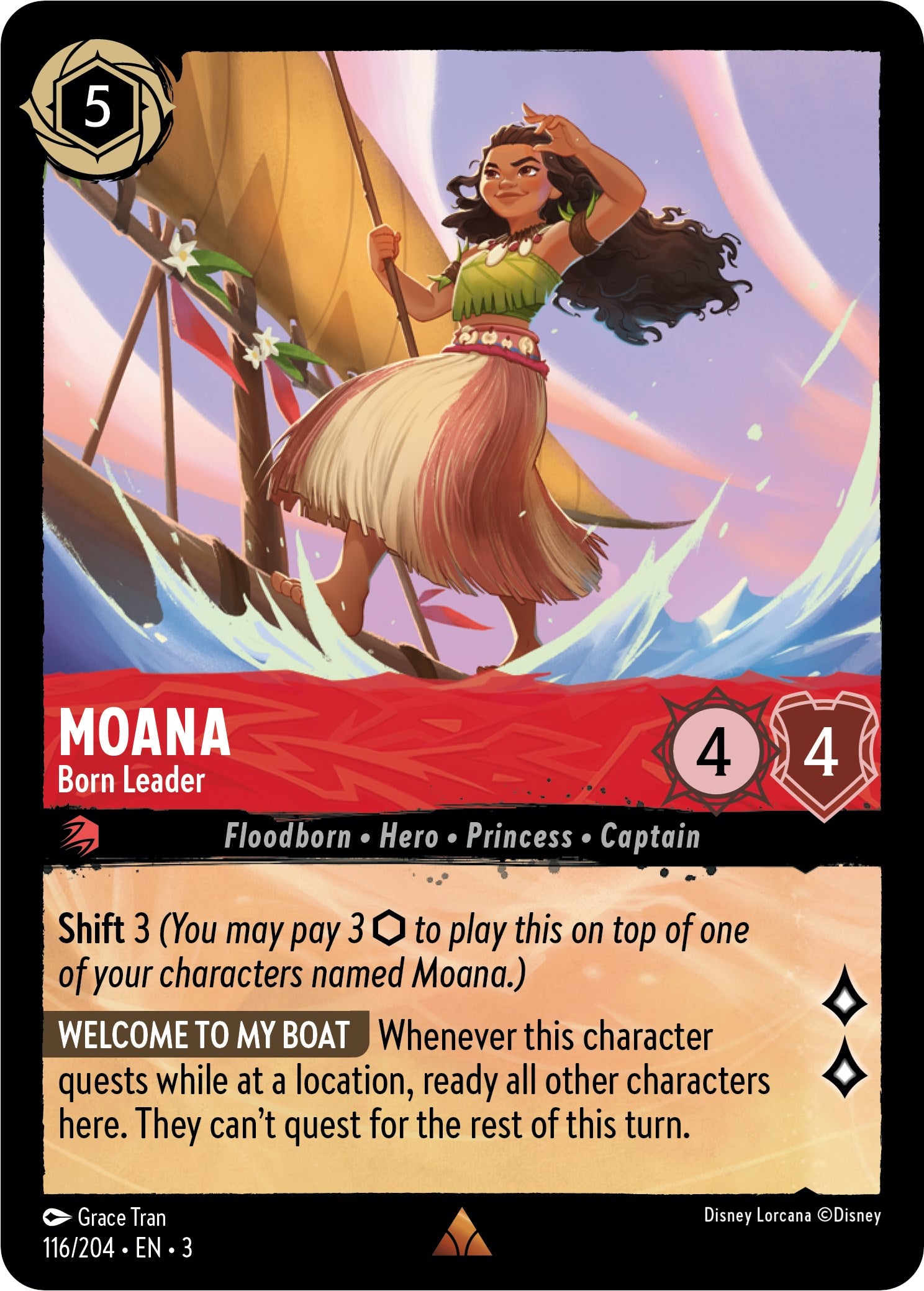 Moana - Born Leader (116/204) [Into the Inklands] | Red Riot Games CA