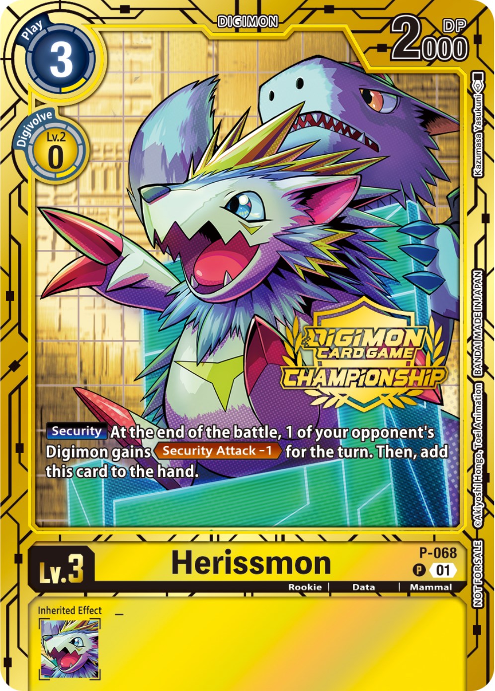 Herissmon [P-068] (Championship 2023 Gold Card Set) [Promotional Cards] | Red Riot Games CA