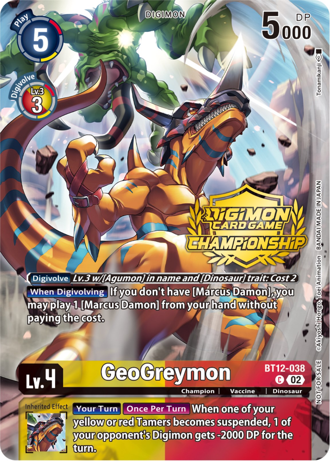 GeoGreymon [BT12-038] (Championship 2023 Tamers Pack) [Across Time Promos] | Red Riot Games CA