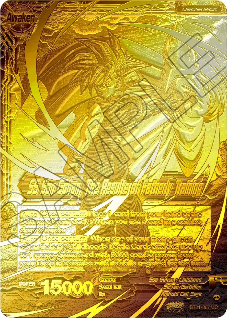 Son Gohan // SS Son Gohan, The Results of Fatherly Training (2023 Championship Finals) (Gold Metal Foil) (BT21-067) [Tournament Promotion Cards] | Red Riot Games CA