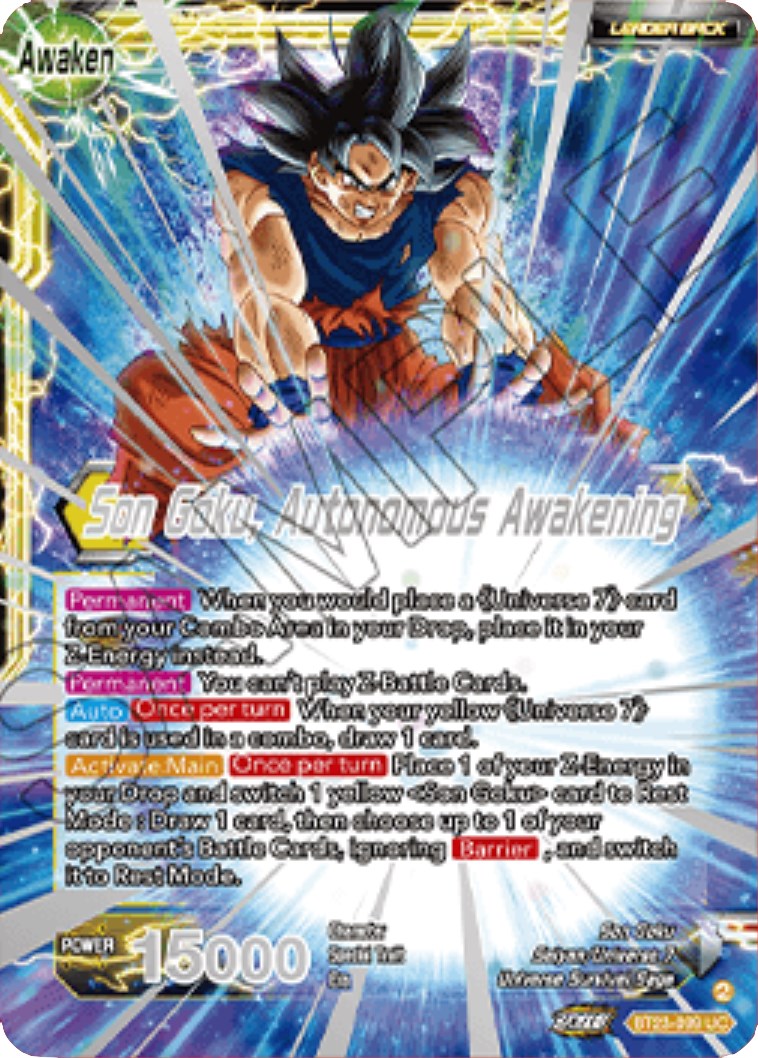 SSB Son Goku // Son Goku, Autonomous Awakening (2023 Championship Finals) (BT23-099) [Tournament Promotion Cards] | Red Riot Games CA