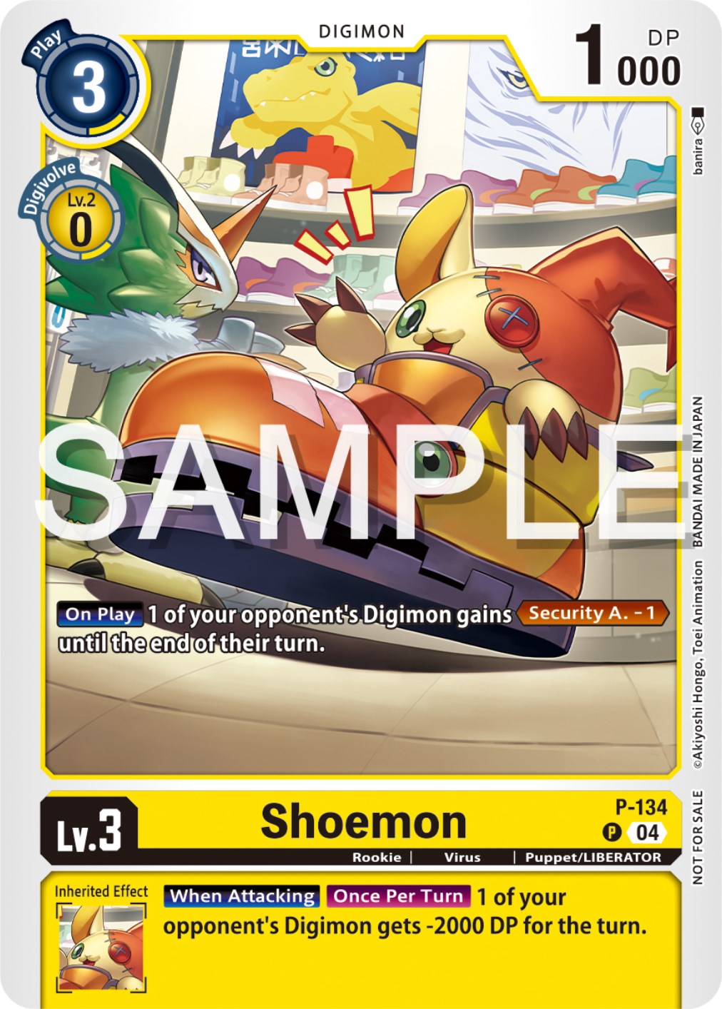 Shoemon [P-134] (Digimon Liberator Promotion Pack) [Promotional Cards] | Red Riot Games CA