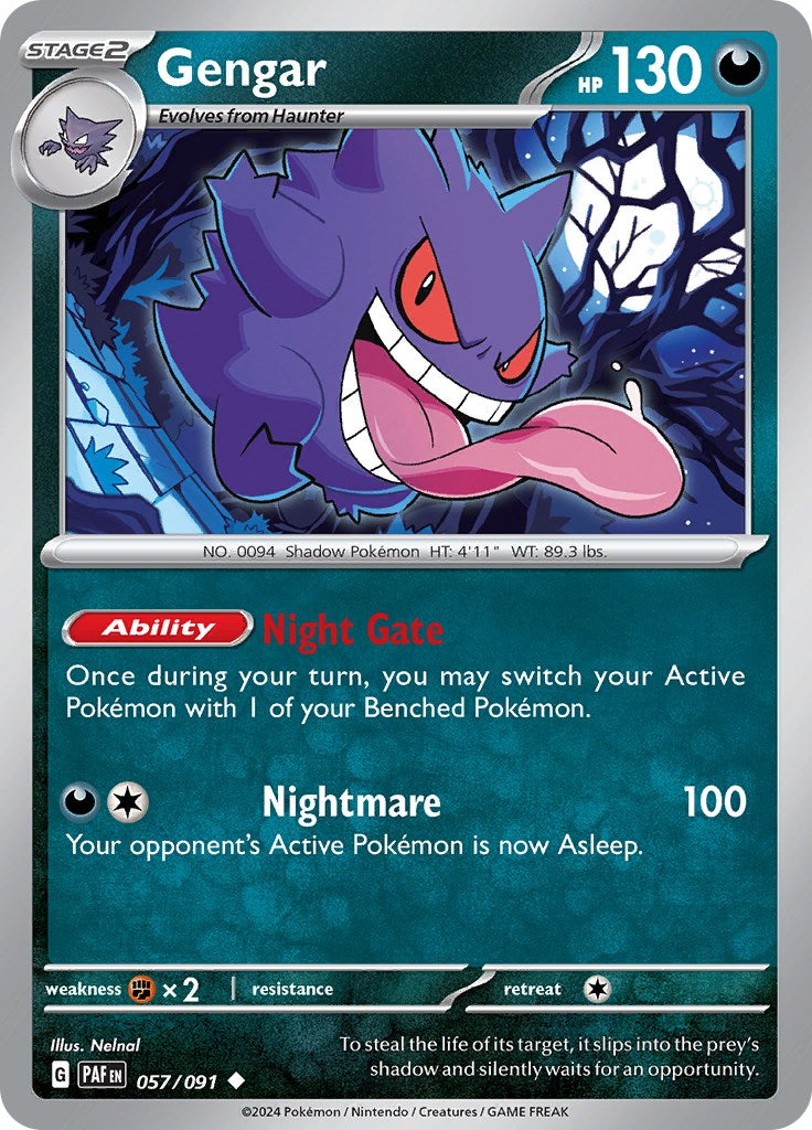 Gengar (057/091) [Scarlet & Violet: Paldean Fates] | Red Riot Games CA