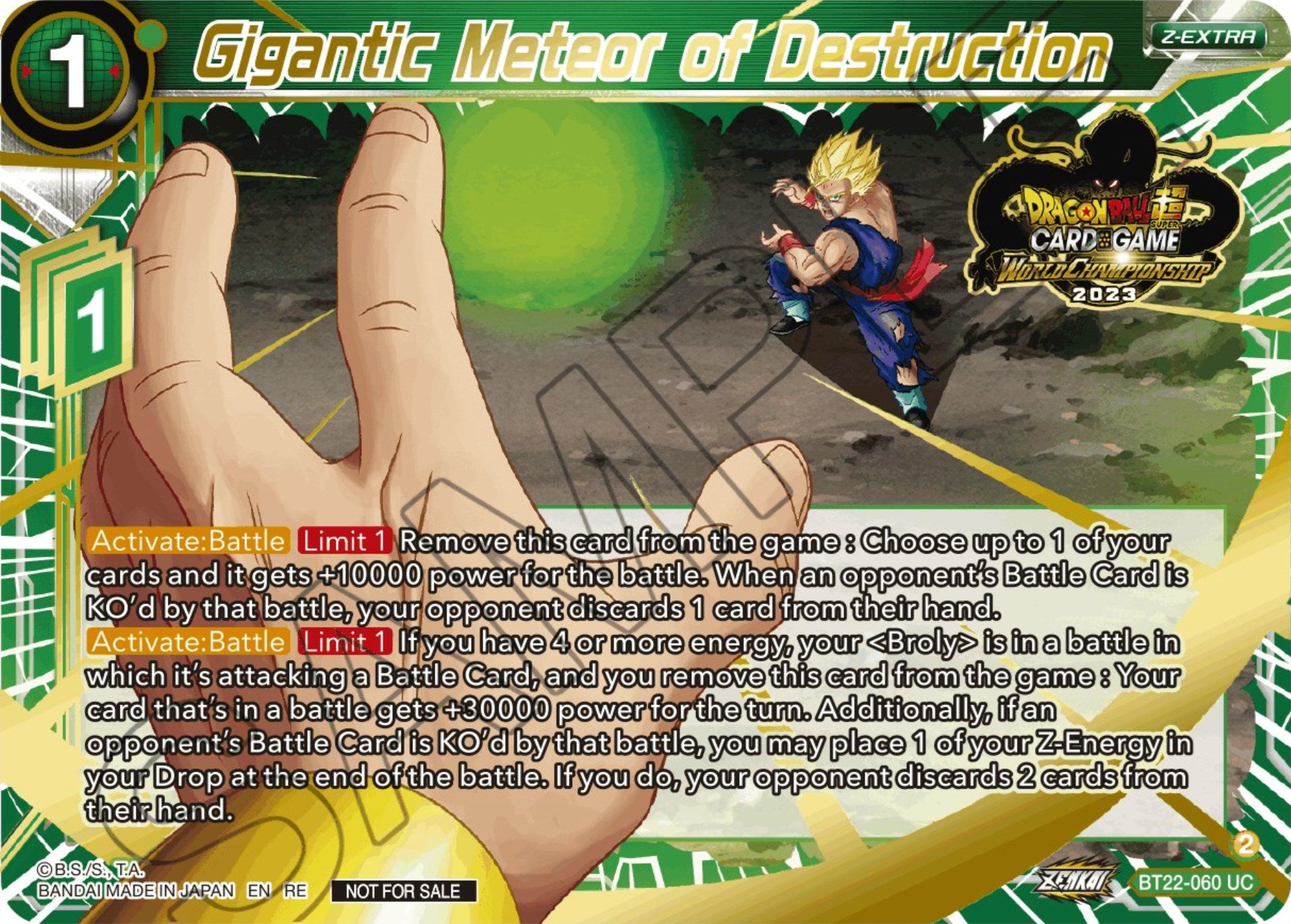 Gigantic Meteor of Destruction (2023 World Championship Z-Extra Card Set) (BT22-060) [Tournament Promotion Cards] | Red Riot Games CA