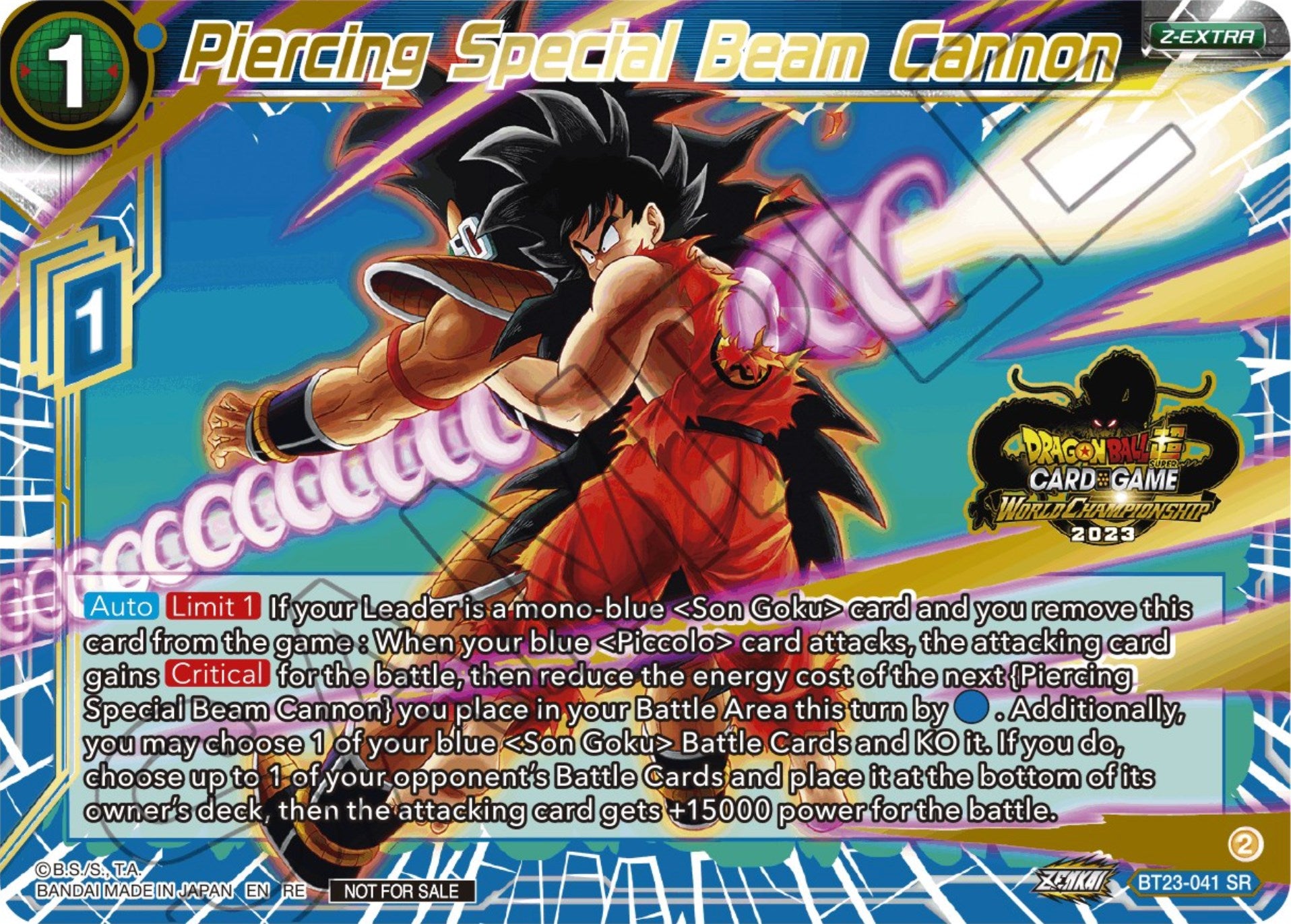 Piercing Special Beam Cannon (2023 World Championship Z-Extra Card Set) (BT23-041) [Tournament Promotion Cards] | Red Riot Games CA