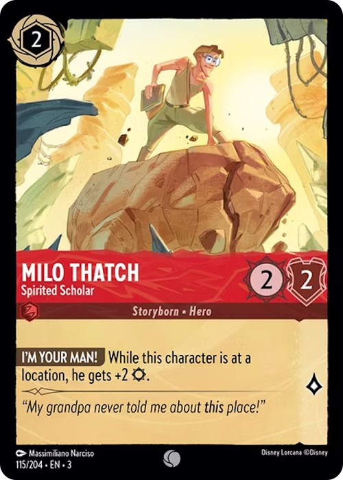 Milo Thatch - Spirited Scholar (115/204) [Into the Inklands] | Red Riot Games CA